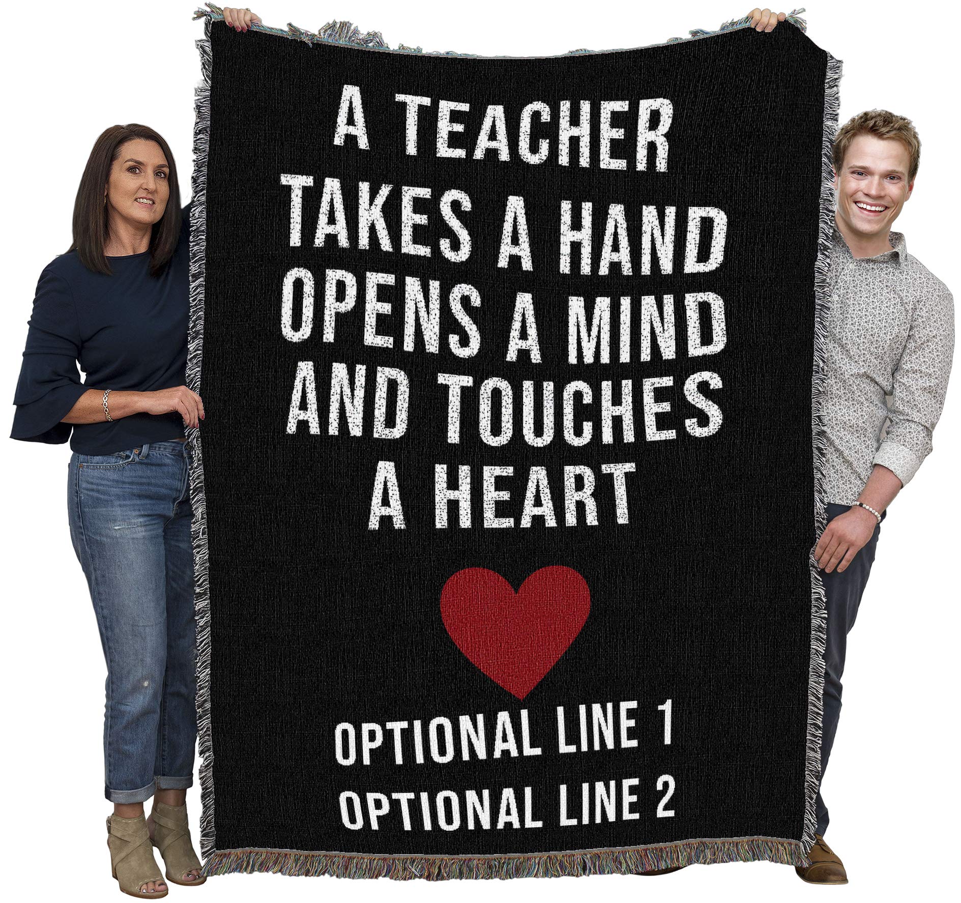 Pure Country Weavers Teacher Take A Hand Opens A Mind And Touches A Heart Blanket - Personalized - Custom Gift Tapestry Throw Wo