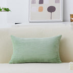 Home Brilliant 12X20 Pillow Cover Decorate Pillow Cushion Cover Super Soft Corduroy Striped Solid Rectangle Throw Pillowcase For