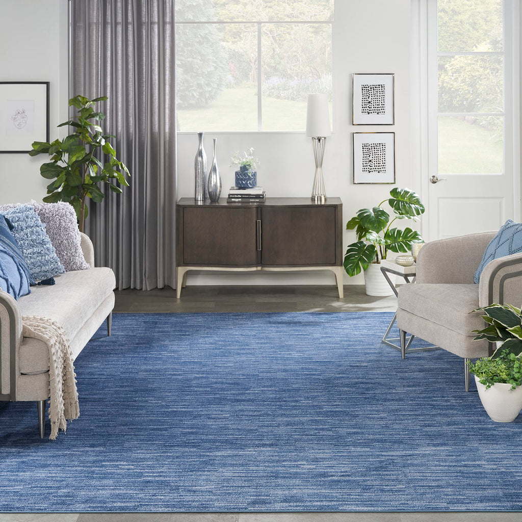 Nourison Essentials Indoor/Outdoor Navy Blue 12' X 15' Area-Rug, Easy-Cleaning, Non Shedding, Bed Room, Living Room, Dining Room, Backyard, Deck, Patio (12X15)