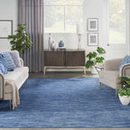 Nourison Essentials Indoor/Outdoor Navy Blue 12' X 15' Area-Rug, Easy-Cleaning, Non Shedding, Bed Room, Living Room, Dining Room, Backyard, Deck, Patio (12X15)