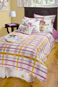 Rizzy Home | BT1490 | Polyester Comforter | 68"x86" Pink/Yellow/ Plaid Print