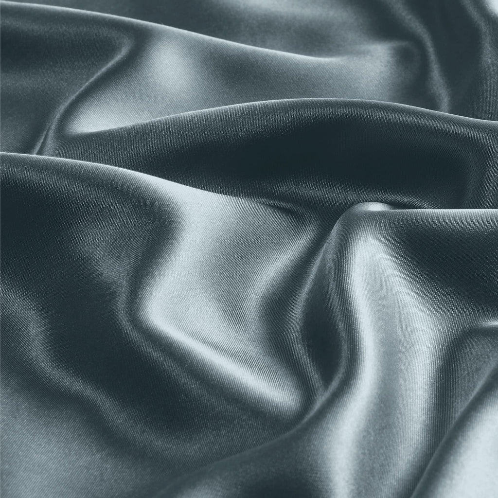 Bedelite Satin Pillowcase With Zipper 2 Pack, Space Grey Pillow Cases Standard Size, Super Soft And Cooling Similar To Silk Pill