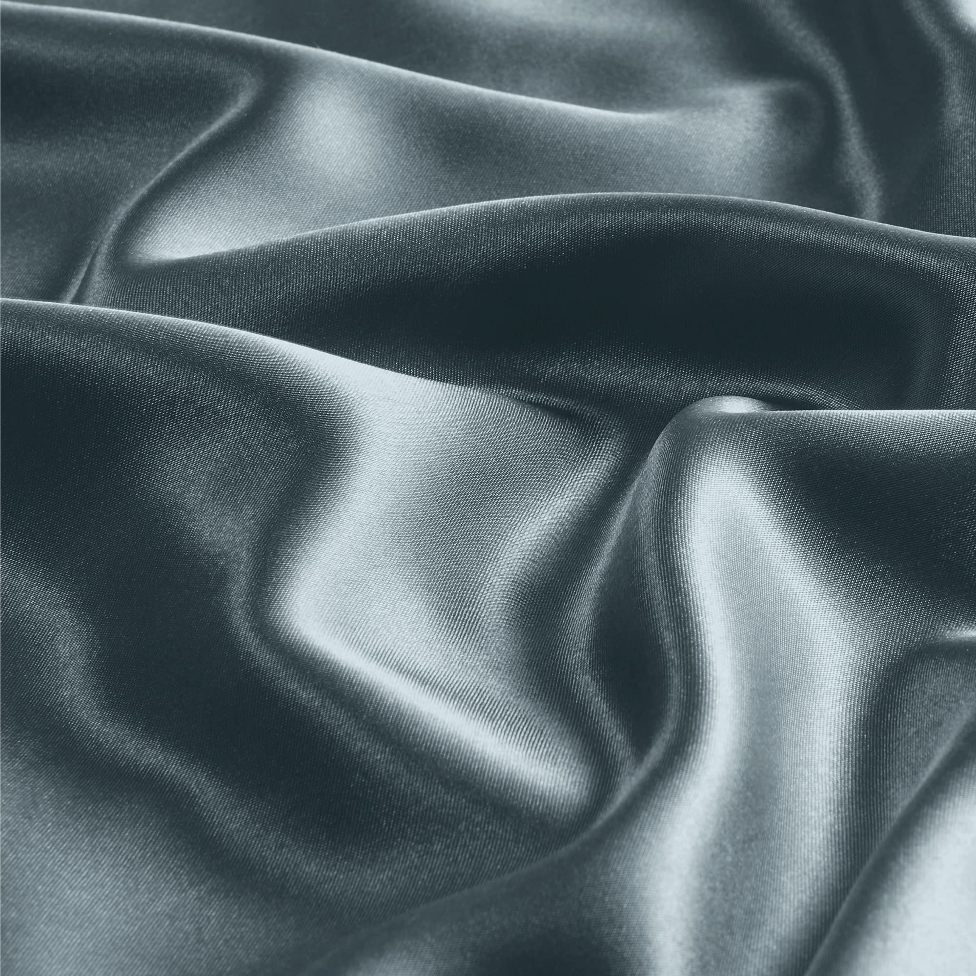 Bedelite Satin Pillowcase With Zipper 2 Pack, Space Grey Pillow Cases Standard Size, Super Soft And Cooling Similar To Silk Pill
