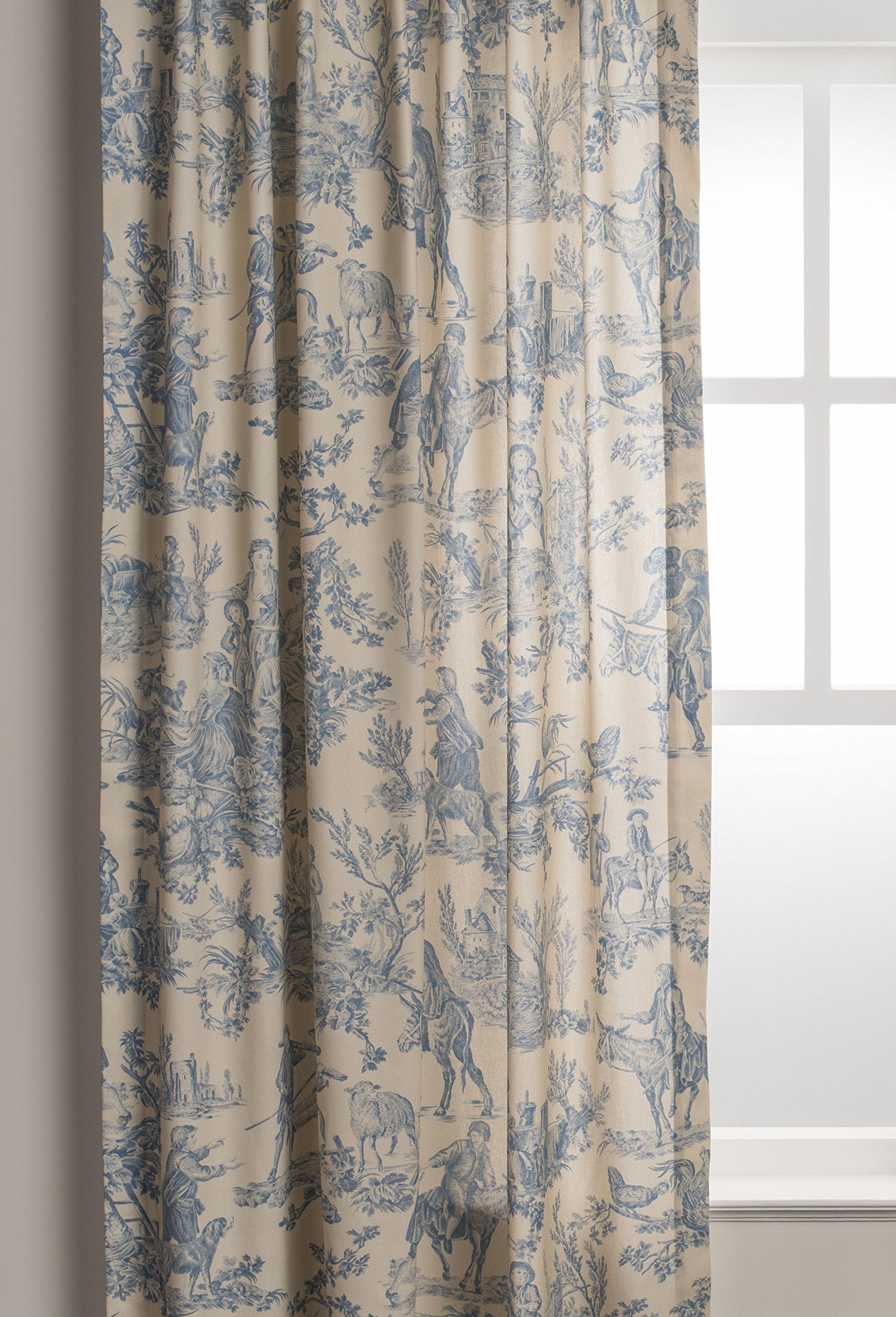 Maison D' Hermine 100% Cotton Curtain - 50''X96'' Red (White Background) Decorative Curtain - Aesthetic Curtains For Farmhouse,