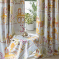 Tranquebar Curtain Co. Semi Blackout Curtains 7 Feet Long, 80% Blackout, Multicolor Mughal City Print, Heavy Polyester, BackTab