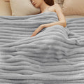 Bedsure Blankets Queen Size for Bed - Super Soft Cozy Blankets for Women, Cute Large Fleece Blanket for Girls, Light Grey,90x90 