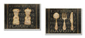 Stupell Home D  cor Salt Pepper And Utensils Typography Duo Kitchen Wall Plaque, 10 x 0.5 x 15, Proudly Made in USA