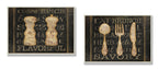 Stupell Home D  cor Salt Pepper And Utensils Typography Duo Kitchen Wall Plaque, 10 x 0.5 x 15, Proudly Made in USA