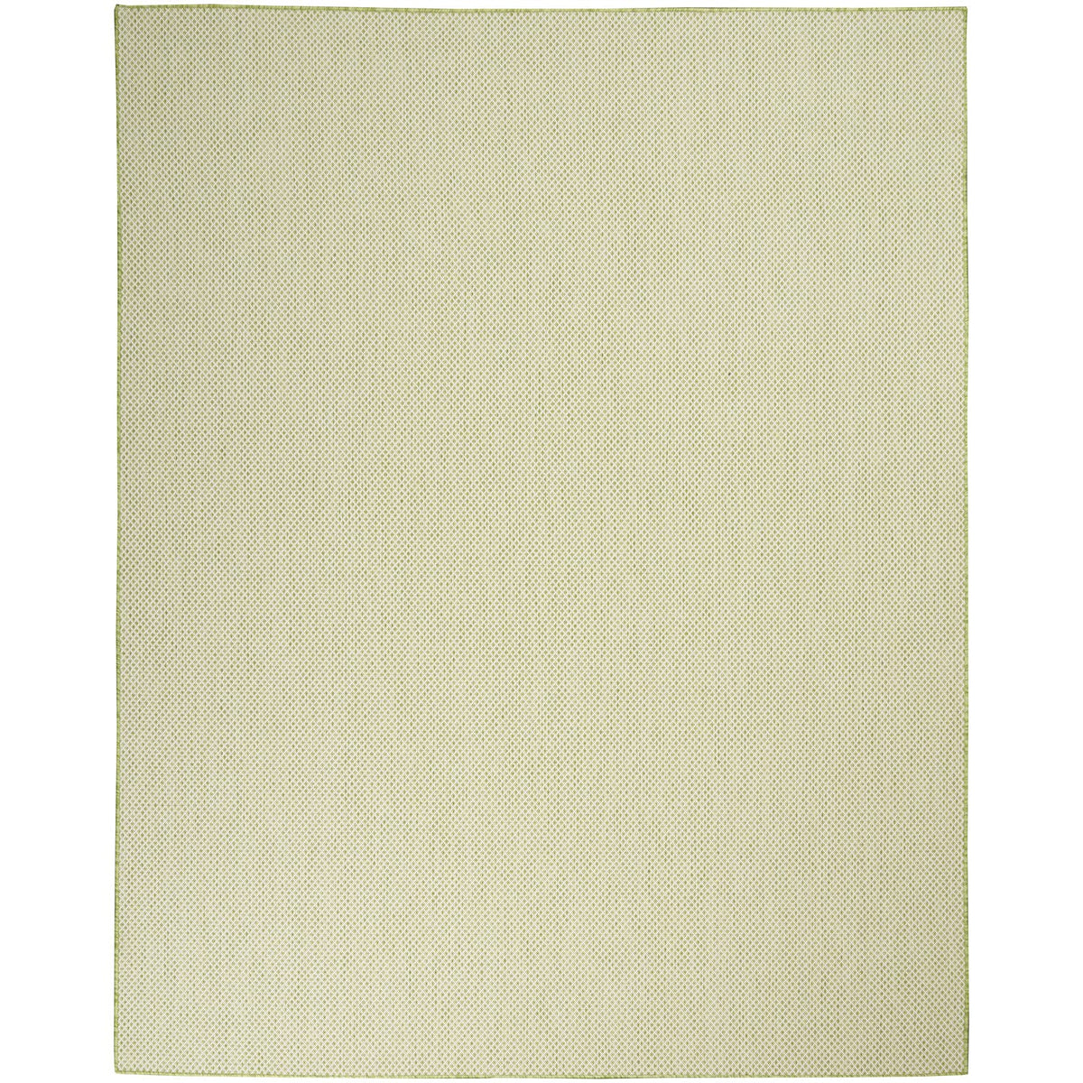 Nourison Courtyard Indoor/Outdoor Ivory Green 7' X 10' Area Rug, Geometric, Easy Cleaning, Non Shedding, Bed Room, Living Room,