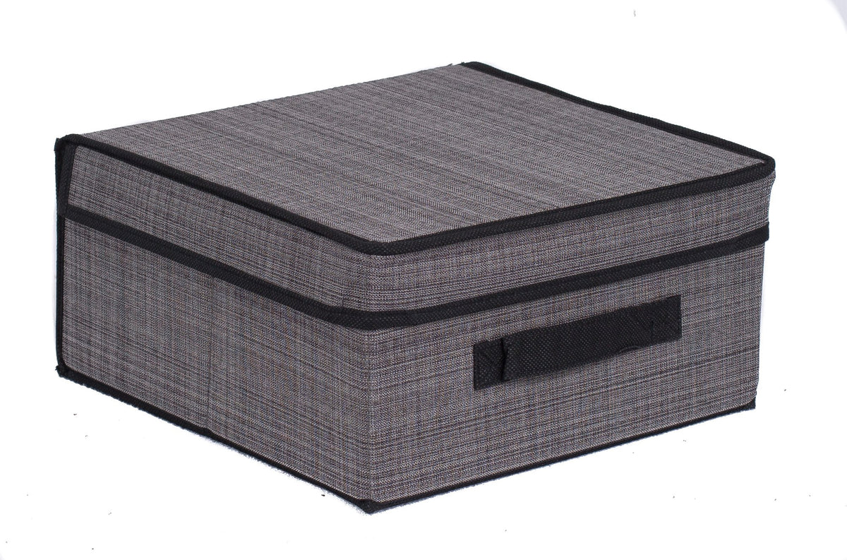 Internet's Best Storage Box with Handles - Durable Storage Bin Basket Containers - Clothes Nursery Toys Organizer - Grey