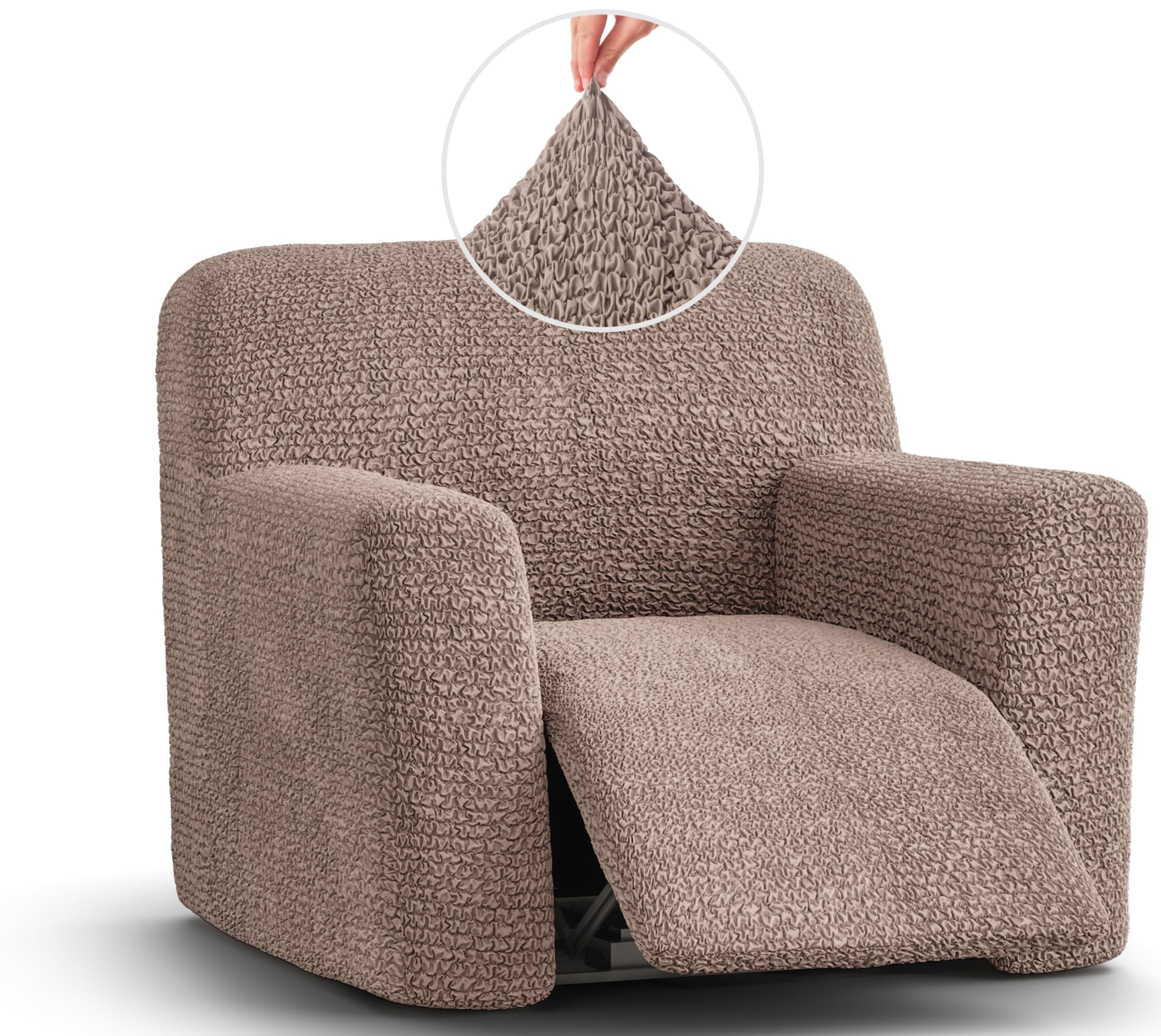 PAULATO BY GA.I.CO. Recliner Slipcover - Recliner Chair Cover - Soft Polyester Fabric Slipcover - 1-Piece Form Fit Stretch Furni