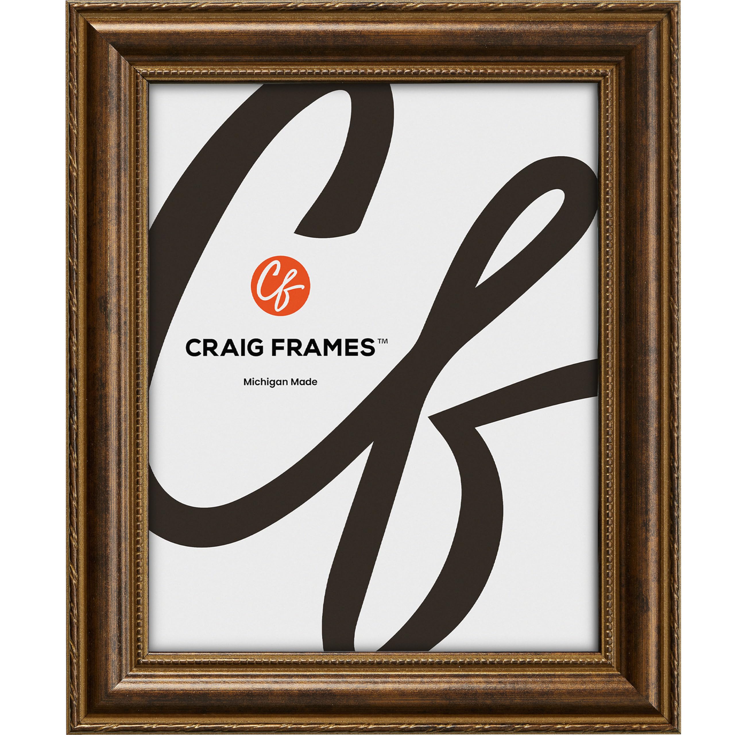 Craig Frames Victoria, 4x9 Picture Frame, Ornate Bronze