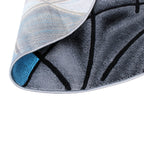 Flash Furniture Jubilee Collection Abstract Area Rug - Colorfast Blue Olefin Rug - 5' X 5' Round Area Rug - Jute Backing - Living Room, Bedroom, & Family Room