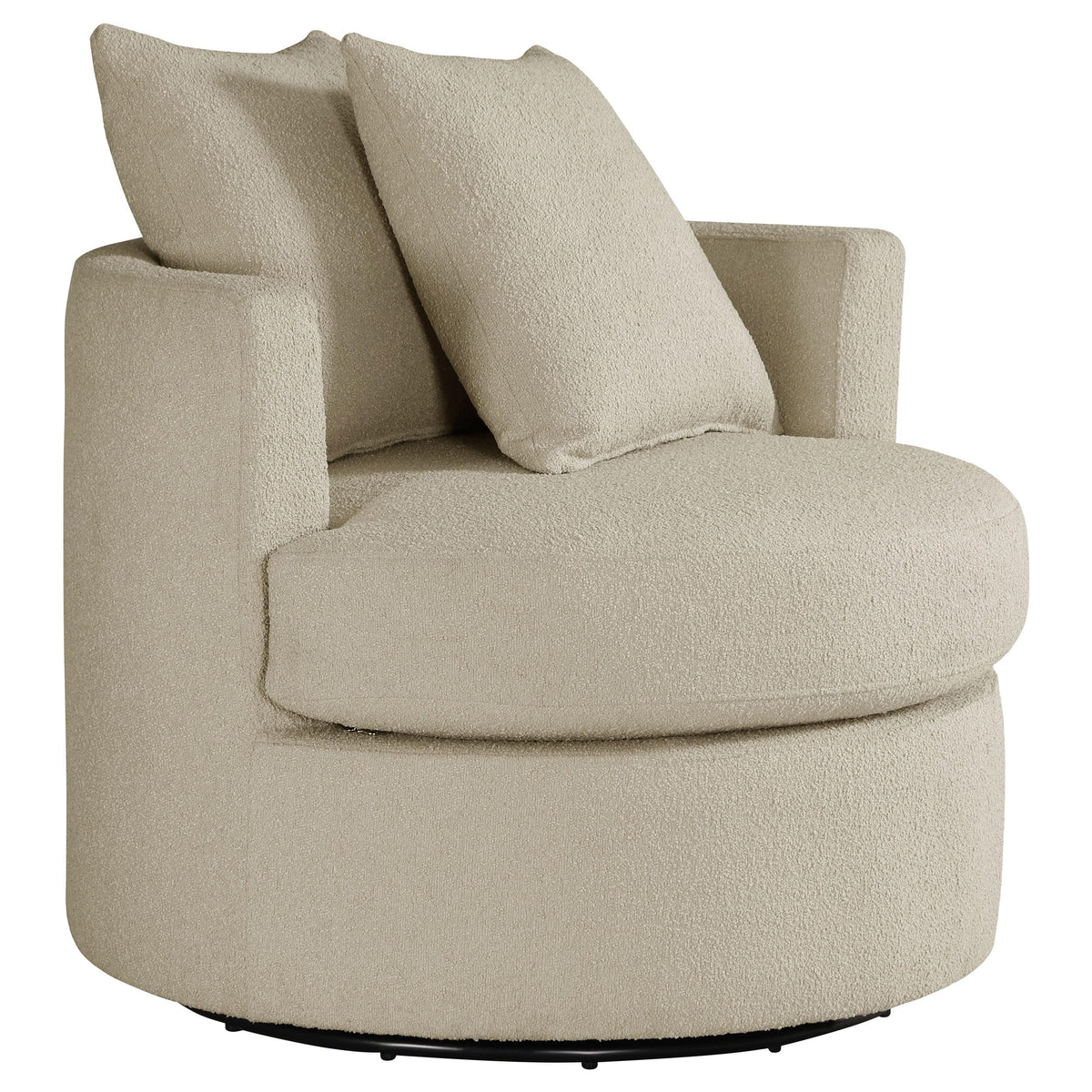 Coaster Home Furnishings Debbie Upholstered Swivel Accent Chair Camel