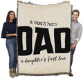 Pure Country Weavers Dad - Son'S Hero Daughter'S First Love Blanket - Gift Tapestry Throw Woven From Cotton - Made In The Usa (7