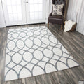 Rizzy Home Alora Decor Berlin 9' X 12' Trellis Khaki/Gray/Rust/Blue Hand-Tufted Area Rug