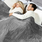 Woomer [5 Year Warranty] Electric Heated Throw Blanket, Soft Flannel Fast Heating Blanket With Multi-Color Option, Full Size 77'