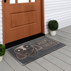 A1 Home Collections Hoo'S There Owl Rubber Pin Welcome Door Mats For Outdoor Entrance, Welcome Mats For Front Door Indoor Non-Sl