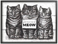 The Stupell Home D  cor Collection You Had Me at Meow Cats Oversized Framed Giclee Texturized Art, 16 in x 20 in