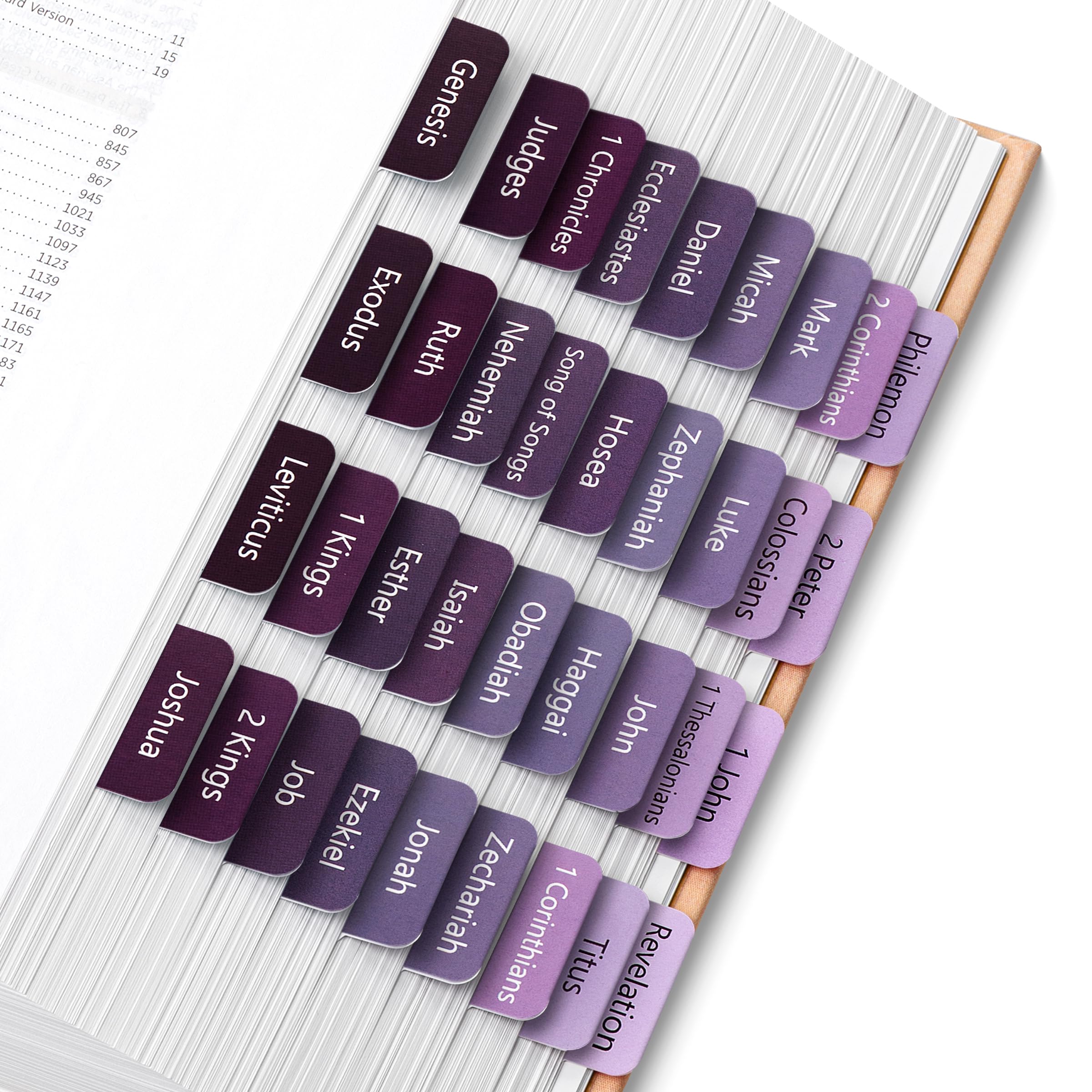 Mr. Pen- Bible Tabs, 75 Tabs, Ethereal Amethyst, Laminated Bible Tabs For Women And Men, Bible Tabs For Study Bible, Bible Index