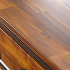 Steve Silver Company Abaco Cocktail Contemporary Style, Two-Toned Cordovan Cherry Finish, with Storage Drawers Table, 50 inches, Red