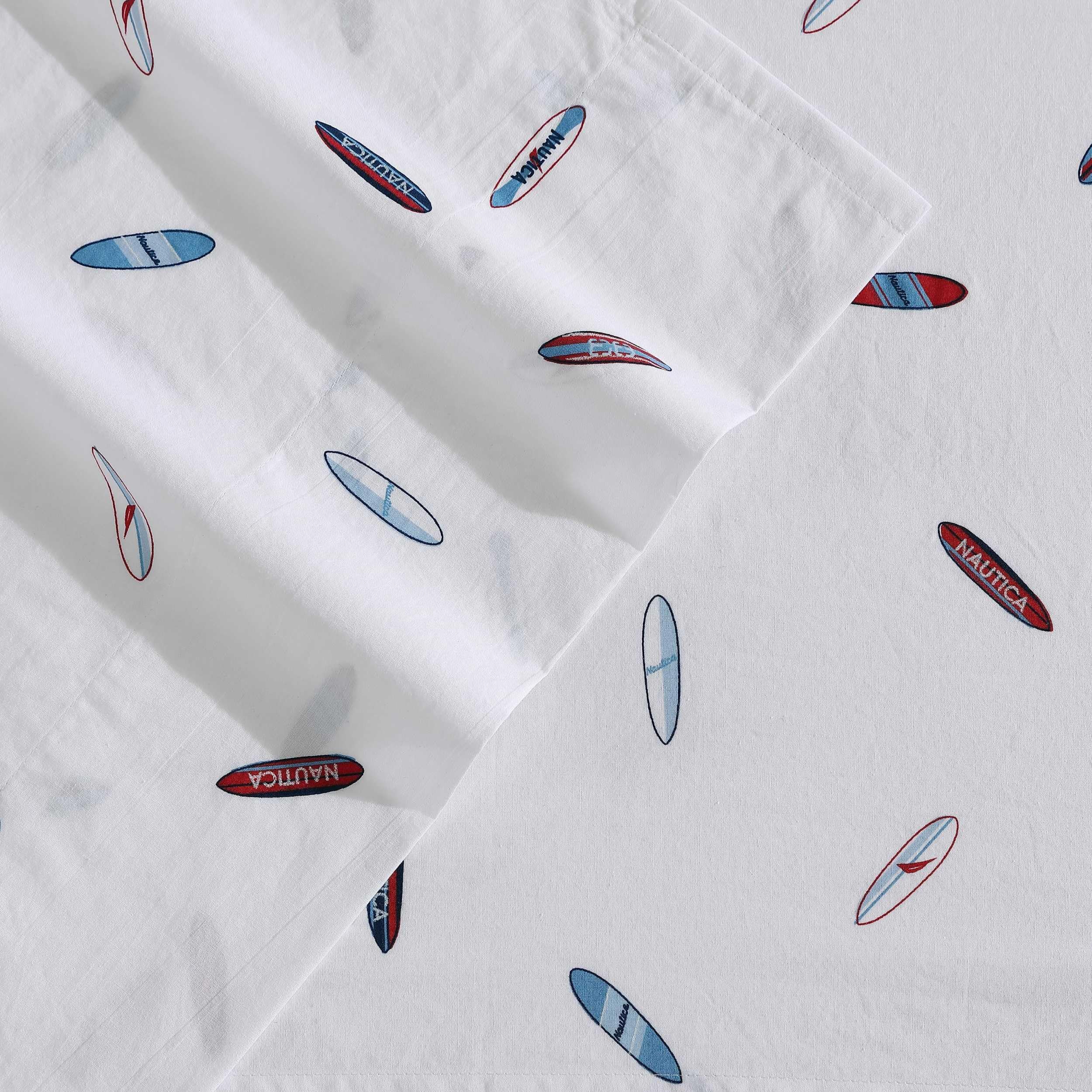 Nautica - Twin Xl Sheets, Cotton Percale Bedding Set, Casual Home Decor (High Surf Navy, Twin Xl)