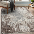 LUXE WEAVERS Euston Collection 7680 Brown 2x7 Modern Abstract Area Rug