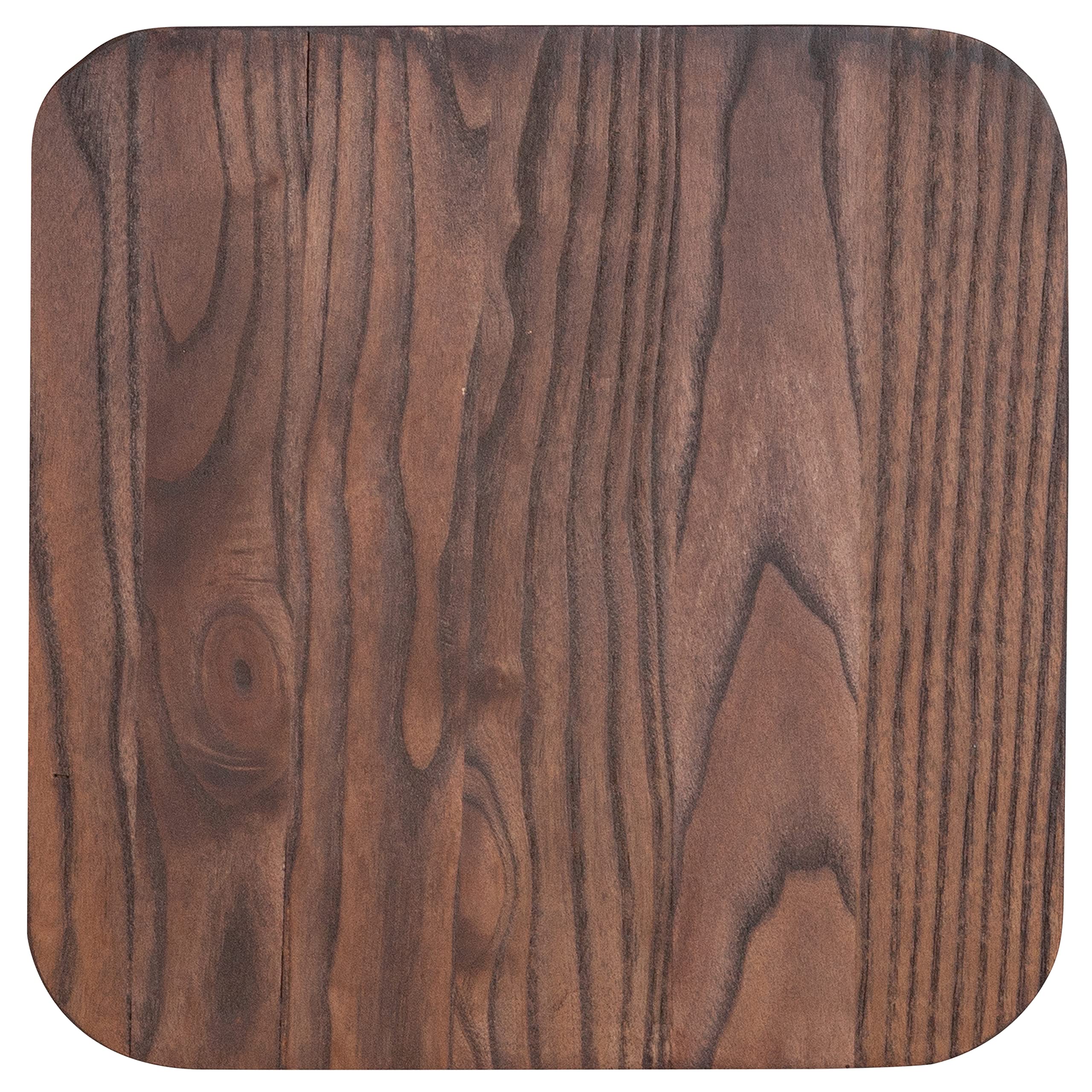 Flash Furniture Rustic Walnut Wood Seat For Colorful Metal Barstools