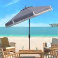 SAFAVIEH PAT8108B Outdoor Collection PAT8108 Umbrella, Grey