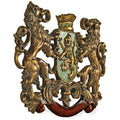 Design Toscano Heraldic Royal Lions Coat of Arms Wall Sculpture, 30 Inch, Full Color