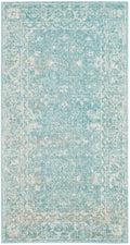 SAFAVIEH Evoke Collection 22 x 4 Light Blue/Ivory EVK270D Shabby Chic Distressed Non-Shedding Living Room Bedroom Accent Rug