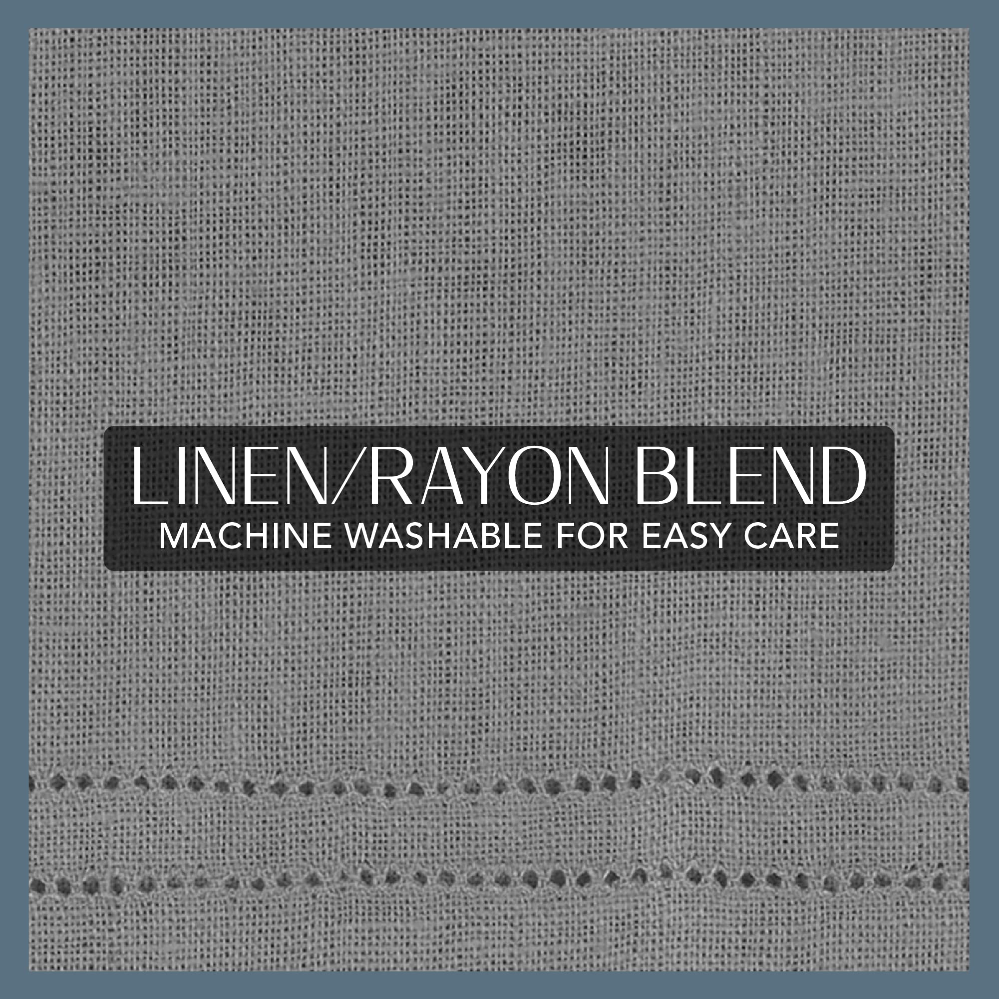Elrene Home Fashions Cameron Linen Tier Curtains, 30'' W X 24'' L Each (Set Of 2 Tiers), Gray