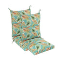 Makimoo Set Of 2 Outdoor Dining Chair Cushions, Comfort Patio Seating Cushions, 44 X21X4.5 Inch, Single Welt And Zipper, Verdant