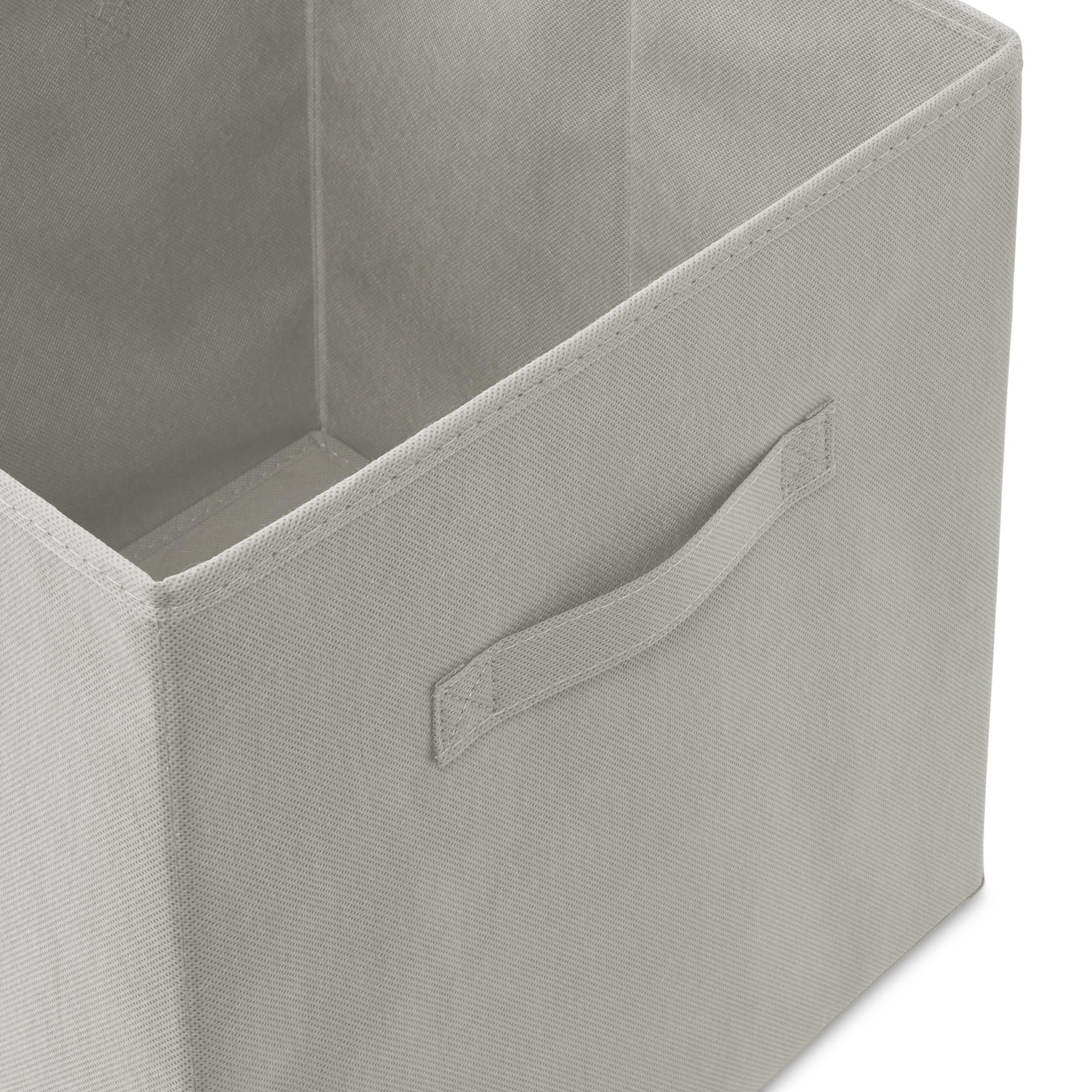 Casafield Set Of 6 Collapsible Fabric Cube Storage Bins, Light Gray - 13'' Foldable Cloth Baskets For Shelves, Cubby Organizers