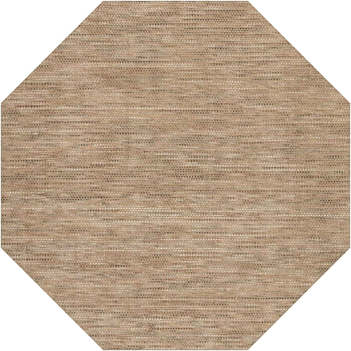 Zion Zn1 Brown Casual Rug Octagon 4' X 4'