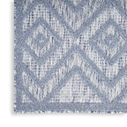 Nourison Versatile Indoor/Outdoor Denim Blue 5' X 7' Area Rug, Easy Cleaning, Non Shedding, Bed Room, Living Room, Dining Room, Deck, Backyard, Patio, High Traffic Area (5X7)
