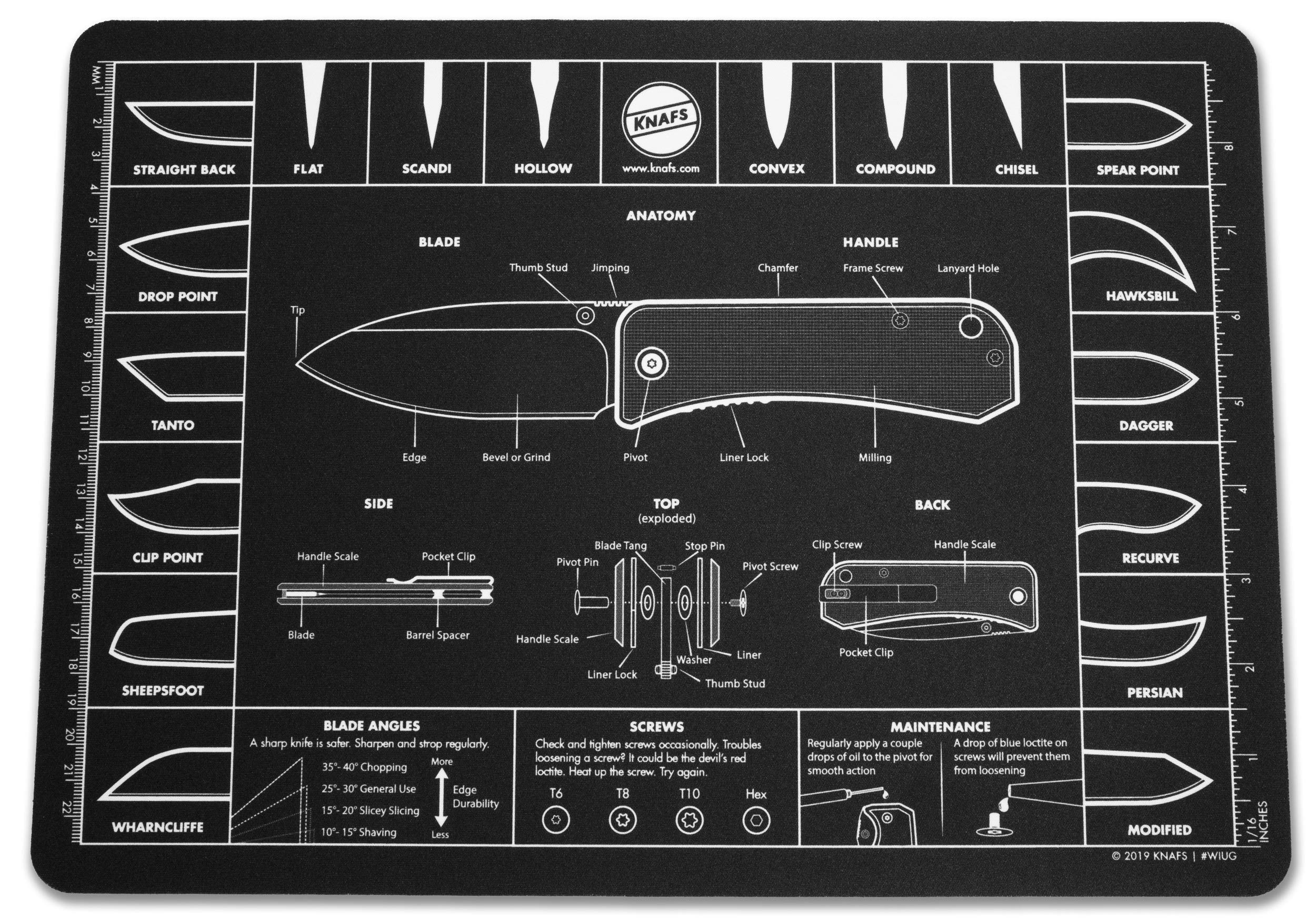 Knafs - Knife Mouse Pad - Oversized Shop Mat 10X14 Inch