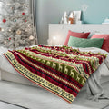 PAVILIA Christmas Throw Blanket | Red Christmas Holiday Fleece Blanket | Soft, Plush, Warm Winter Cabin Throw, Twin 60x80 (Red C