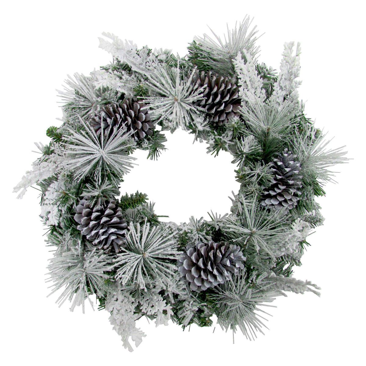 Fraser Hill Farm 4-Ft. Christmas Snow Flocked Porch Tree With Oversized Pinecones In Ornamental Pot, Ff048Chpt001-0Sn