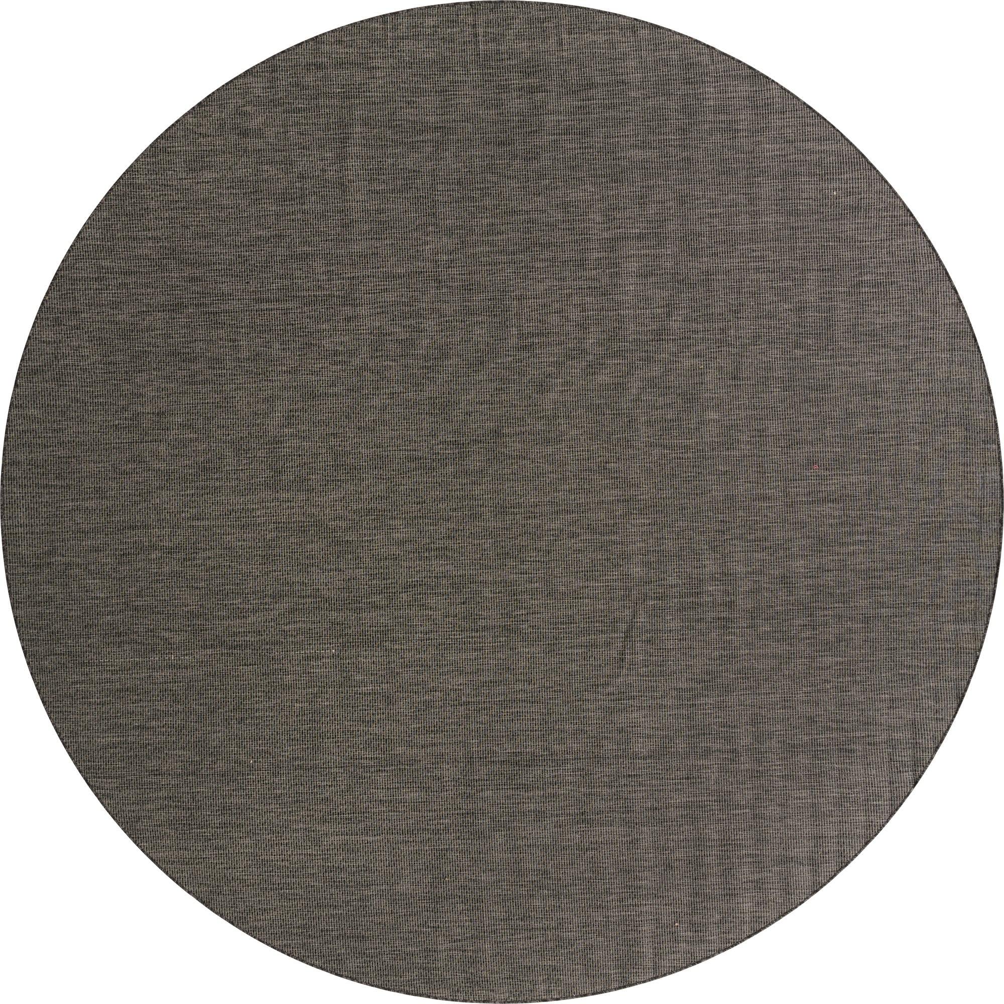 Unique Loom Outdoor Solid Collection Area Rug (3' 3'' Round Black/Ivory)
