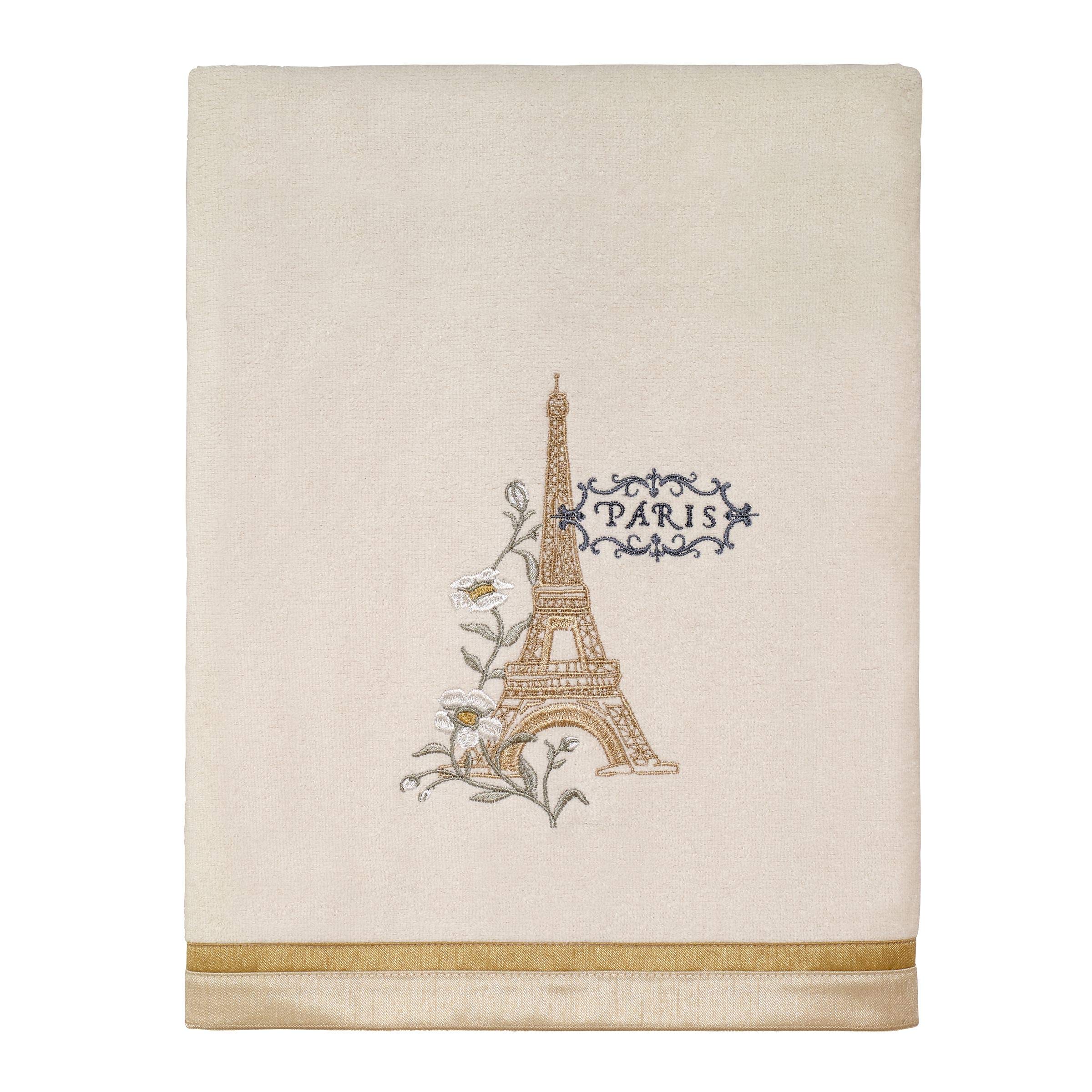 Avanti Linens - Bath Towel, Soft & Absorbent Cotton Towel (Paris Botanique Collection, Ivory) 50.00 x 27.00