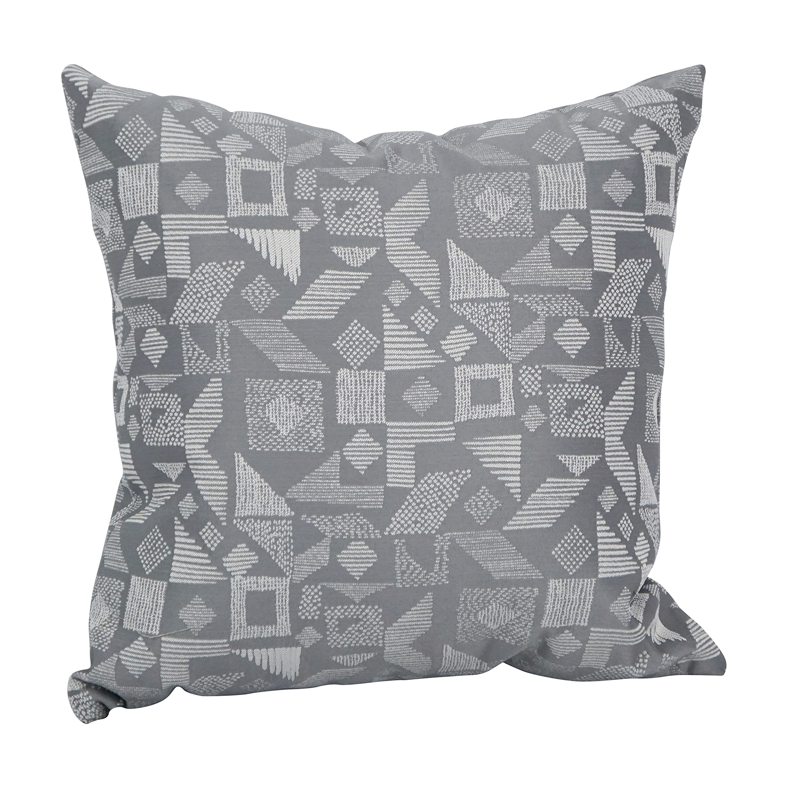 Blazing Needles Square Polyester Jacquard Throw Pillows, 17", Nina Greyst 2 Count