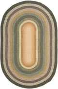 SAFAVIEH Braided Collection Area Rug - 6 x 8 Oval, Multi, Geometric Design, Machine Washable Indoor/Outdoor & Washable-Ideal f