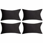 Home Brilliant 12X20 Pillow Cover Waterproof Halloween Black Outdoor Pillows For Patio Set Of 4, Rustic Throw Pillow Covers Sunb