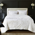 Chanasya Premium Solid Faux Long Fur Throw Blanket - Soft, Fuzzy Throw Blanket - For Bed Or Couch - 108' X 86' (King Size) - W