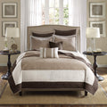 Madison Park Attingham Reversible Quilt Set - All Season Breathable Coverlet, Lightweight Cozy Bedding Layers, Matching Shams, F
