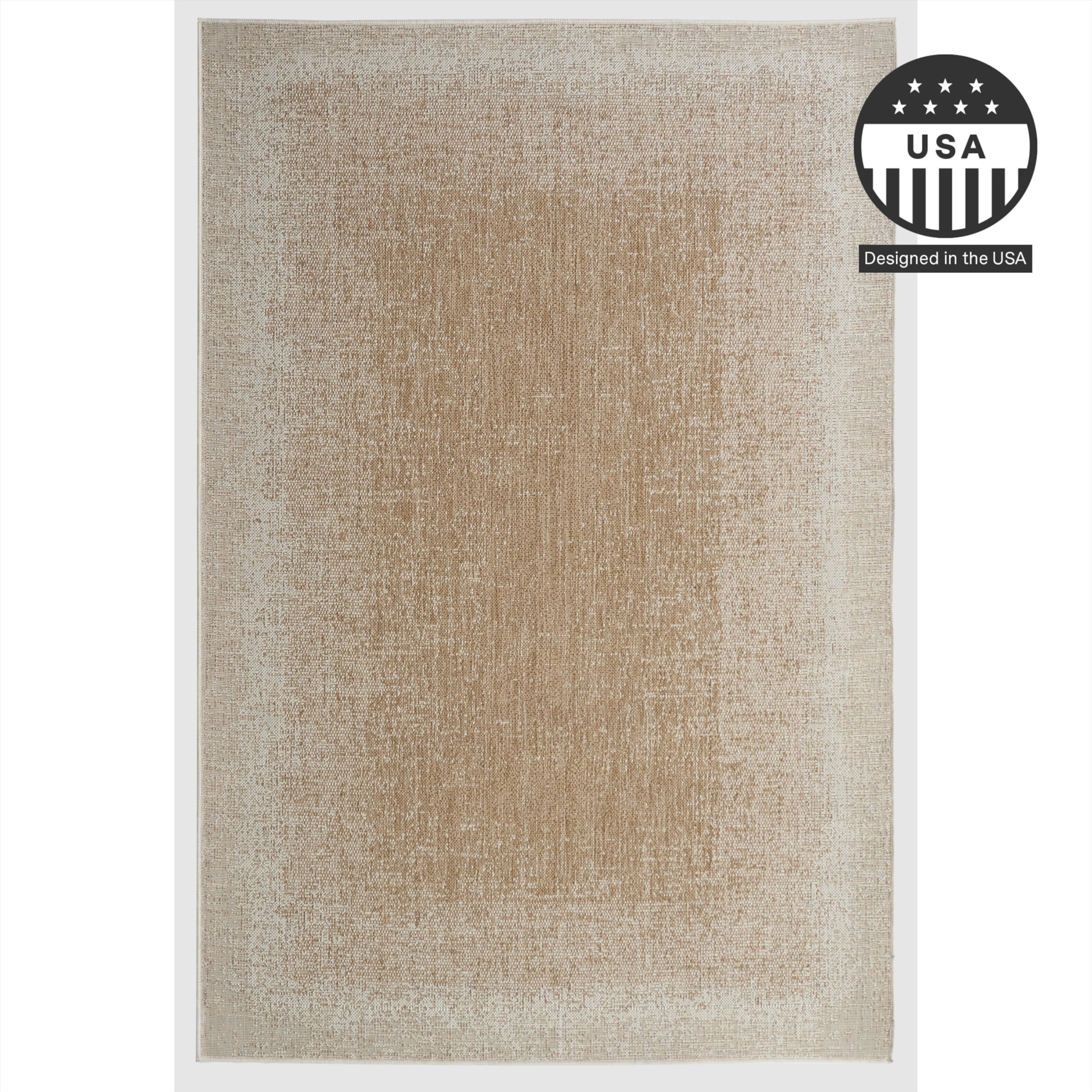 Fh Home Outdoor Area Rug - Waterproof Easy To Clean Stain Resistant - Patio Indoor Outdoor Porch Deck Balcony Entryway - Ombre M