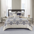 Madison Park Quilt Traditional Damask Design All Season, Lightweight Coverlet Bedspread Bedding Set, Matching Shams, Pillows, Ki