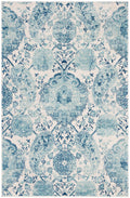 SAFAVIEH Madison Collection Accent Rug - 23 x 4, Cream & Turquoise, Boho Chic Glam Paisley Design, Non-Shedding & Easy Care, I