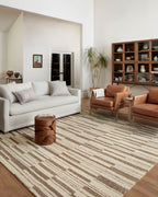 Loloi Chris Loves Julia x Polly Beige/Tobacco 2'-6'' x 7'-6'' Runner Rug